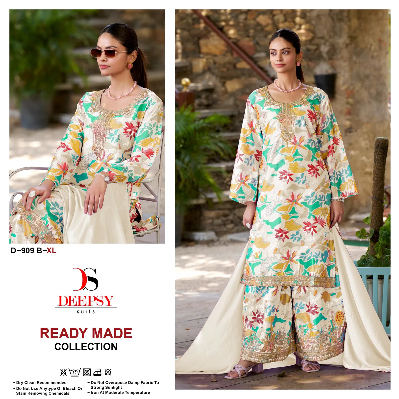 Deepsy 909 A To D Chinon Digital Print Pakistani Readymade Suits Wholesale Online